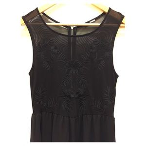 GORGEOUS SHEER CUT OUT DRESS W/ EMBROIDERED DETAIL